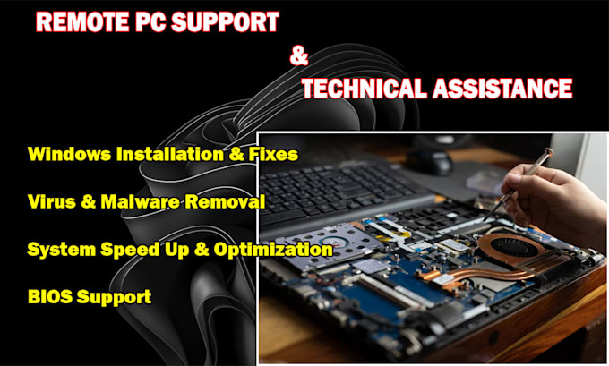 be your remote computer support technician to fix windows issues