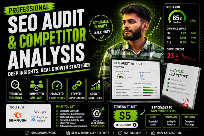 do a complete SEO audit with competitor analysis