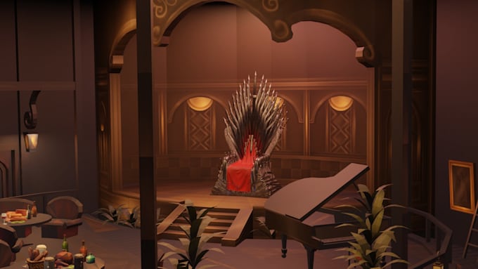 create stunning low poly game environment 3d scenes in blender or unity