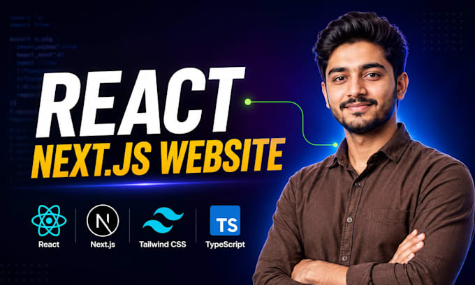 build a modern react js or next js website with responsive design