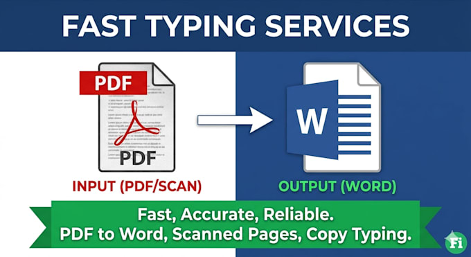 do professional PDF to word conversion and copy typing