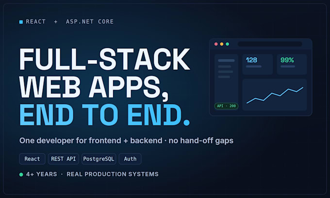 build a full stack web app with asp net core and react