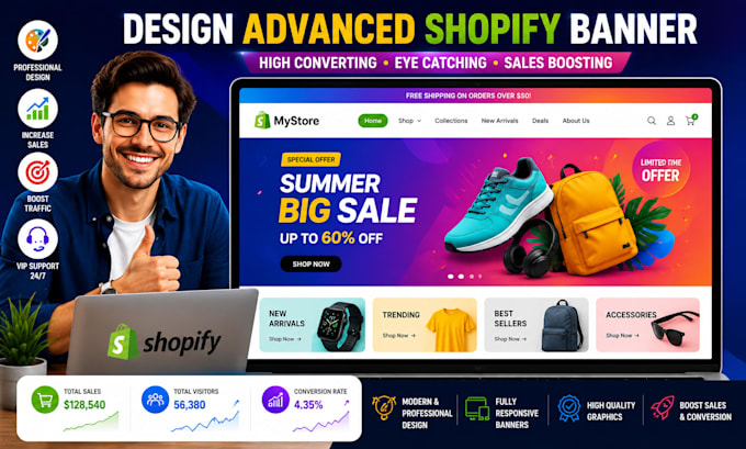 design advance ebay amazon and shopify banner