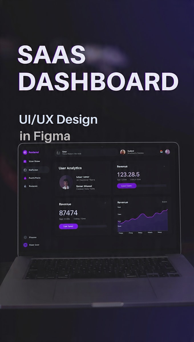 design modern saas dashboard UI in figma responsive