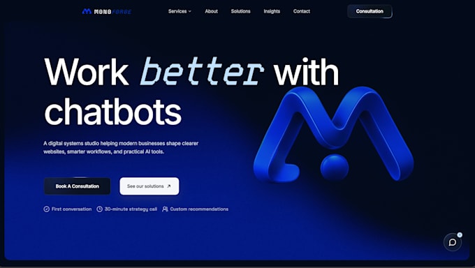 build a modern landing page with modern animations
