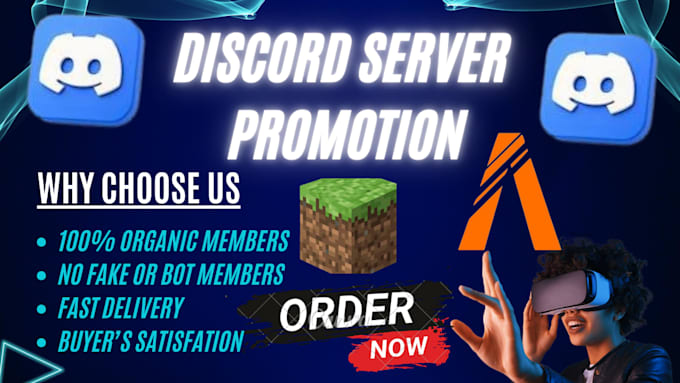 minecraft server promotion, discord server, fivem, rust, gaming server promotion