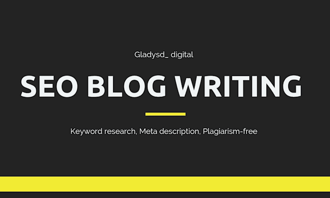 write SEO optimized blog posts for your website