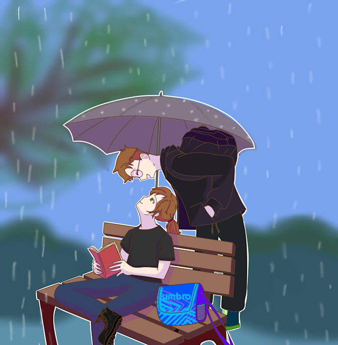 digital cartoon or anime drawings