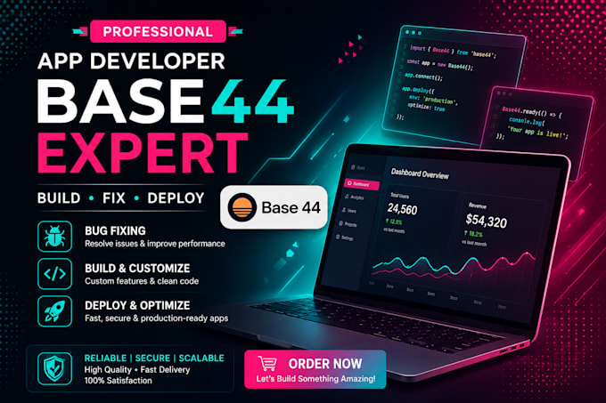 be base44 app expert, integration, migration, bug fix, base44 deployment expert