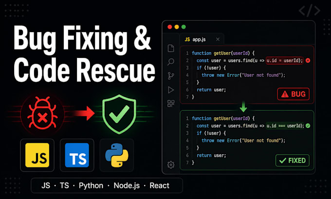 fix bugs and add features to your project