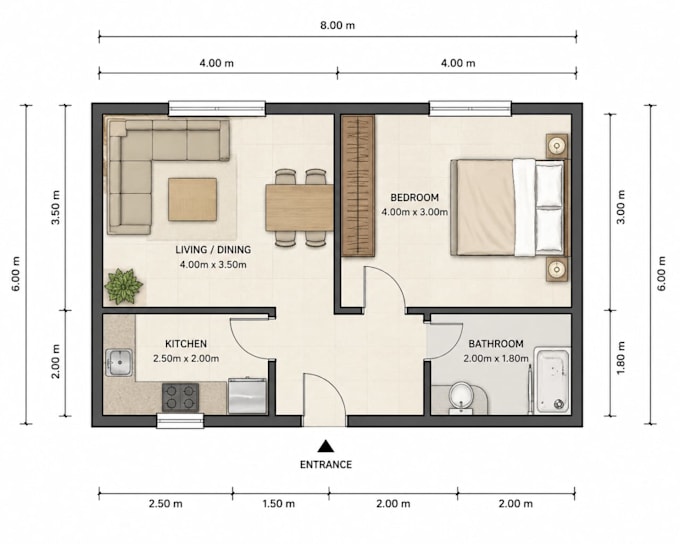 draw professional 2d autocad floor plans