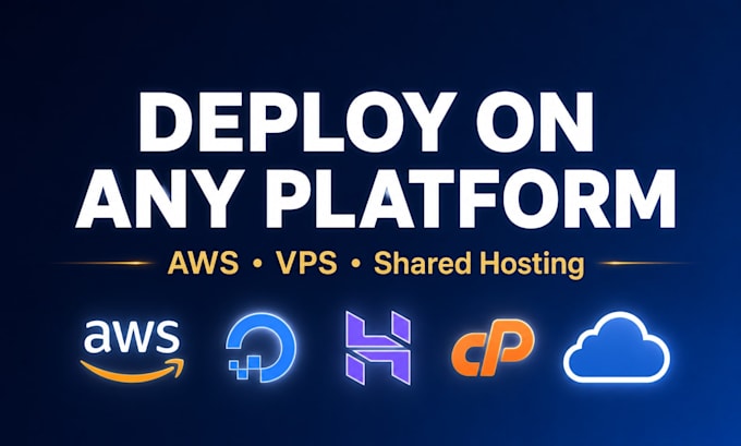 deploy your web app on AWS, vps, or any cloud platform