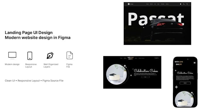 design a modern landing page UI in figma