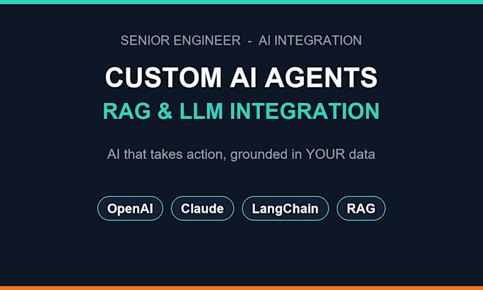 build a custom ai agent, rag search or llm integration