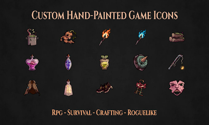 create hand painted inventory icons for your games