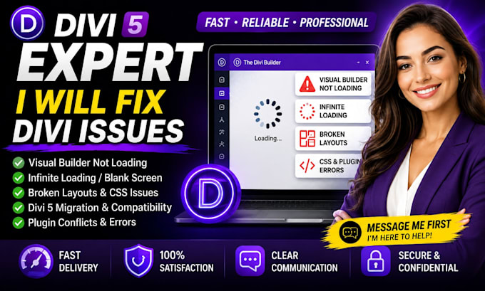 fix divi visual builder not loading, infinite loading and divi 5 errors