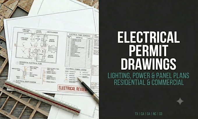 electrical drawings for permit and engineer approval