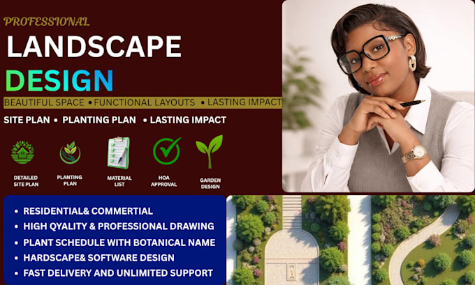 design professional landscape site plan, planting plan, hoa permit and ga