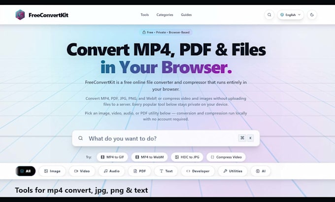 build the freeconvertkit nextjs web app