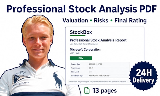 create a professional stock analysis PDF report