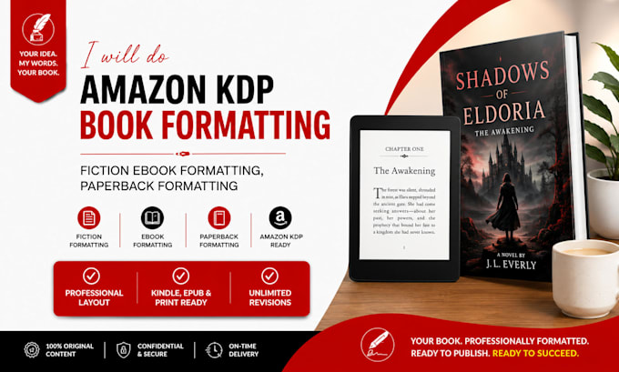 do amazon kdp book formatting fiction ebook formatting, paperback formatting