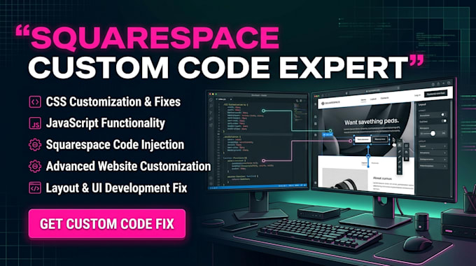 add squarespace custom code, CSS and javascript to fix and customize website