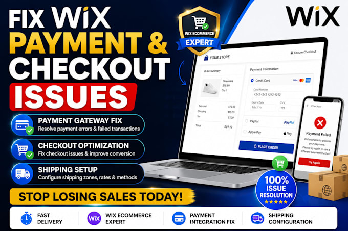 fix wix payment integration checkout and shipping issues