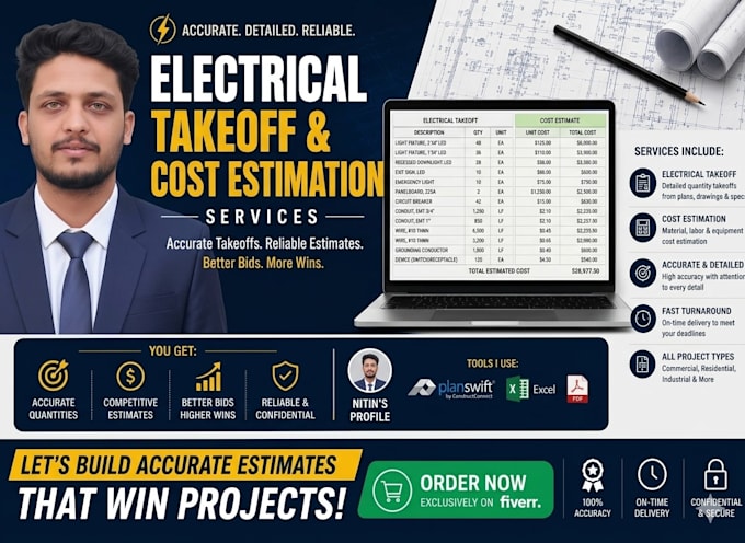 do electrical  quantity takeoff , estimation and costing