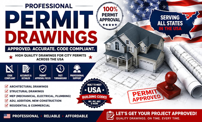 create building permit drawings and floor plans