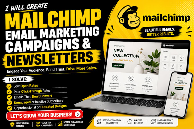 create mailchimp email marketing campaigns and newsletters
