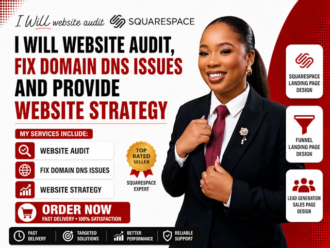 website audit, fix domain dns issues and provide website strategy