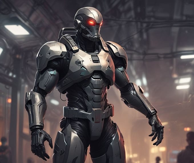 sci fi character illustration or sci fi character
