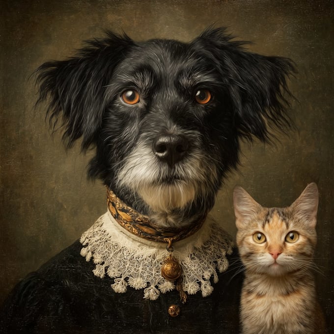 do a custom pet portrait, dog portrait, cat portrait
