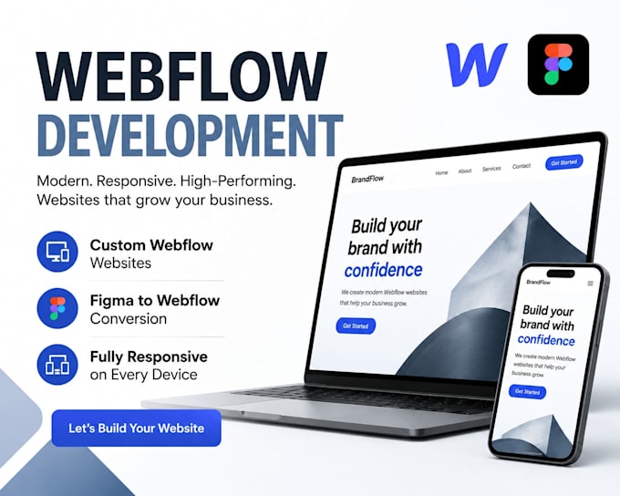 build webflow website, design, redesign webflow website, figma to webflow