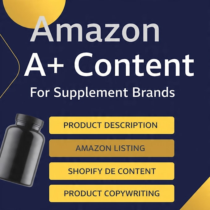 write amazon a plus content for supplement brands