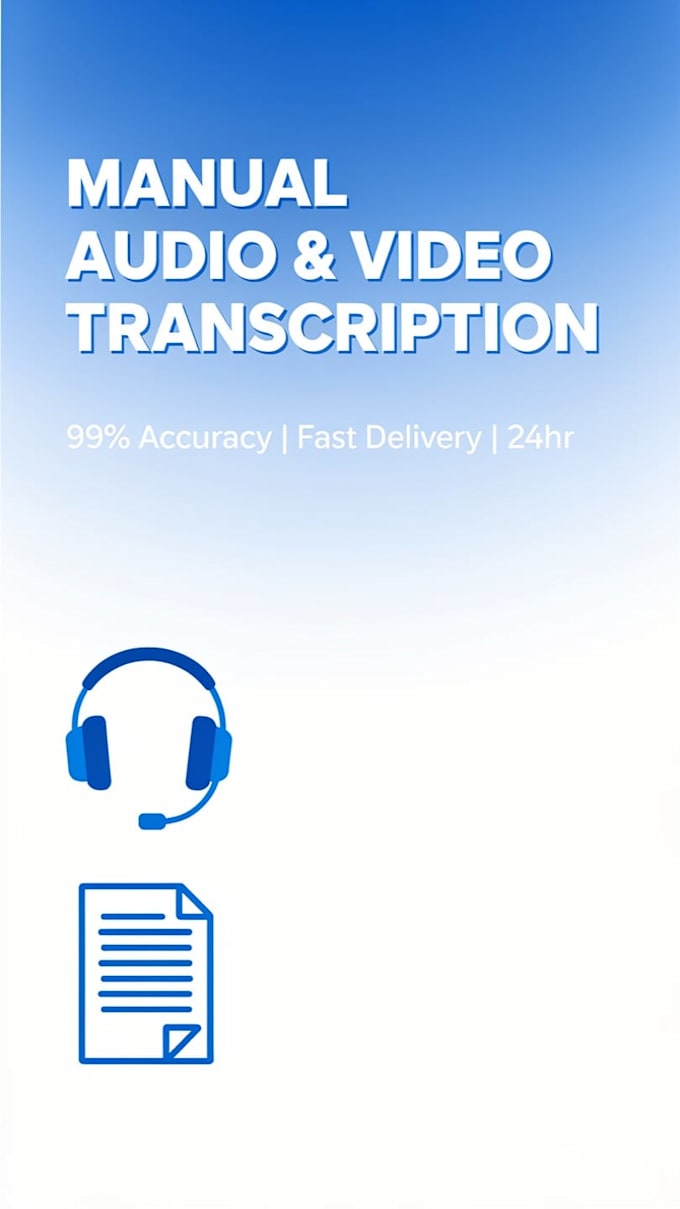 do audio or video transcription manually manually