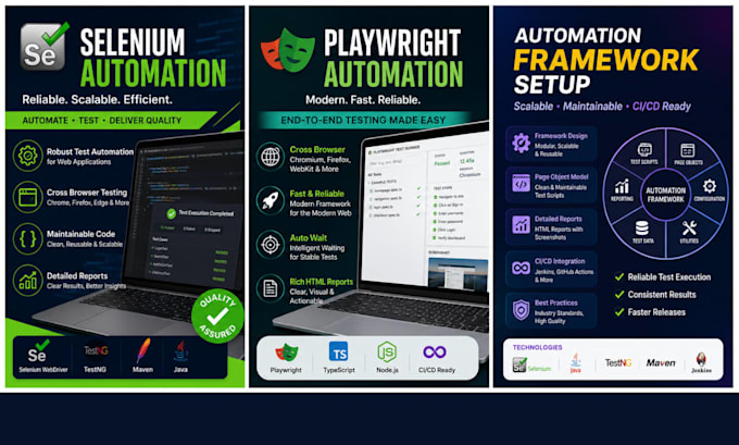 automate your web application using selenium or playwright