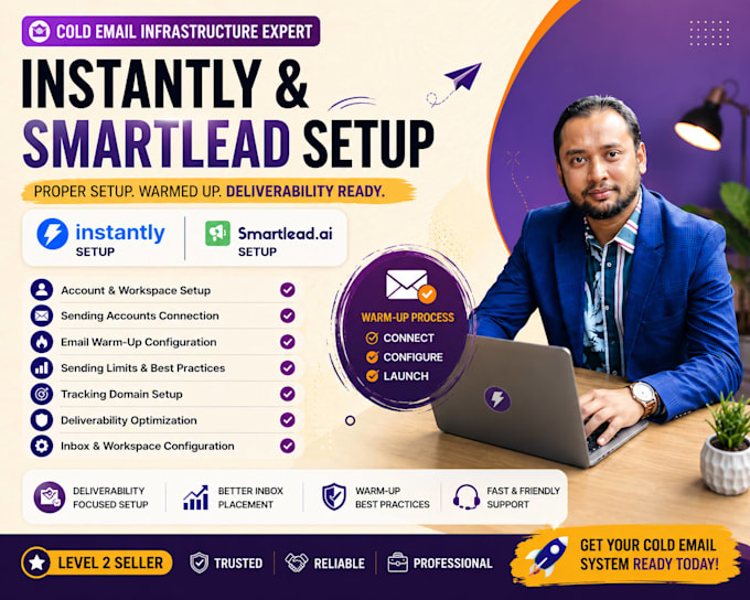 set up instantly or smartlead cold email infrastructure