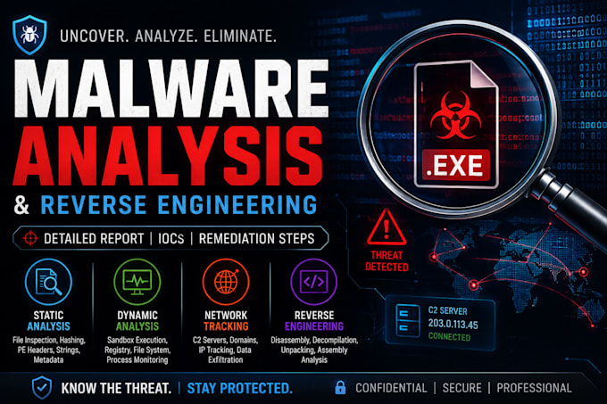 perform advanced malware analysis and reverse engineering with detail reporting