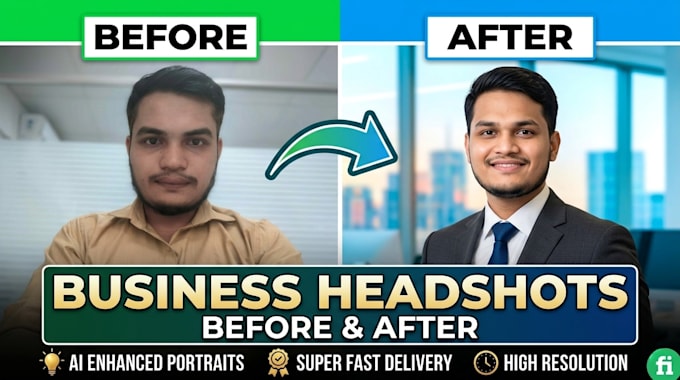 transform normal photo into professional corporate headshot
