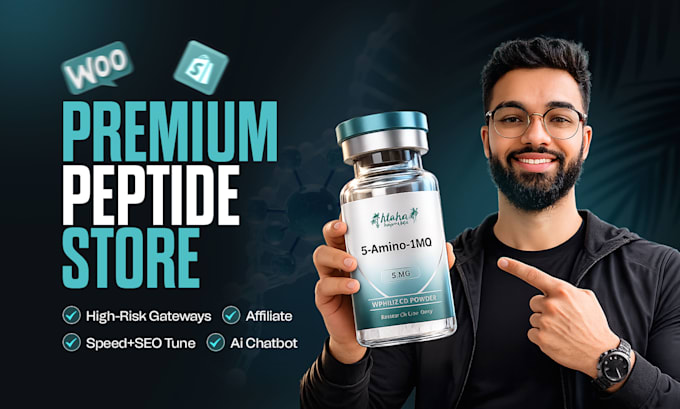 build a high converting shopify or woocommerce peptide store
