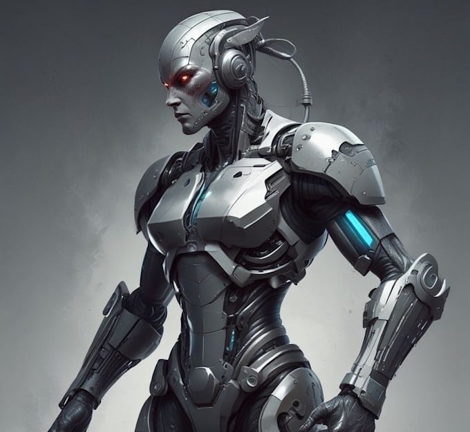 unique a sci fi character illustration or sci fi character