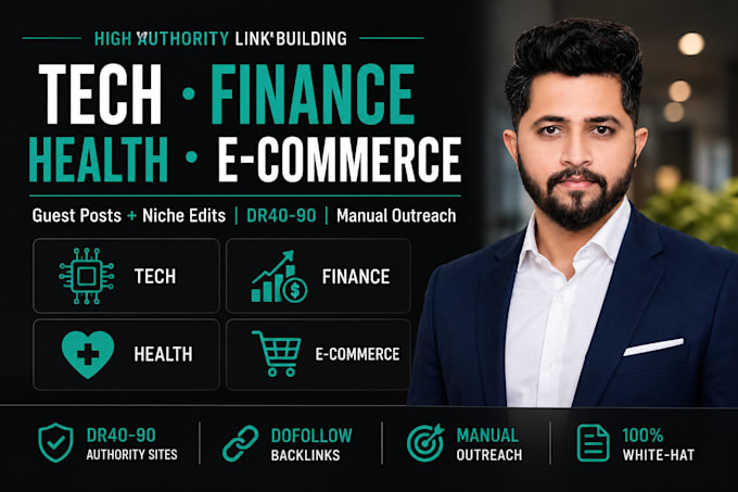 do tech, finance, health and ecommerce guest posts and niche edit backlinks