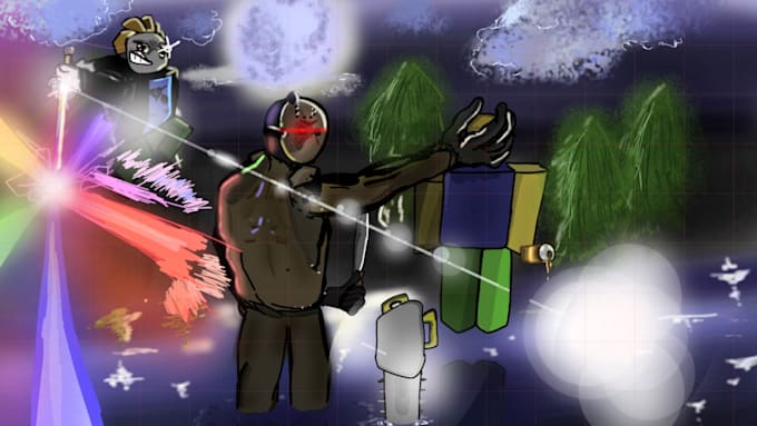 create a roblox thumbnail art for roblox games and youtube