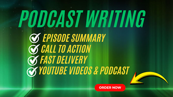 write podcast scripts, show notes, and content for your podcast