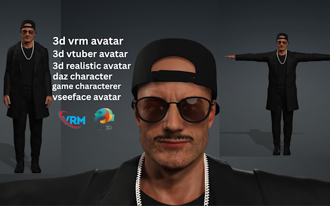 custom vtuber avatar creation 3d realistic vrm avatar daz for cc4, vseeface, cc5