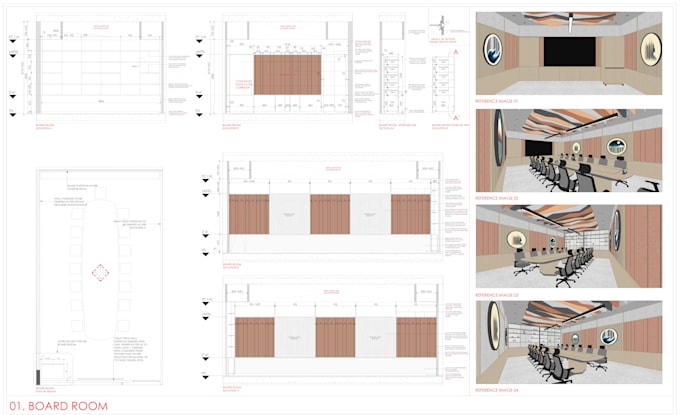 draft technical 2d floor plans, elevations, and sections