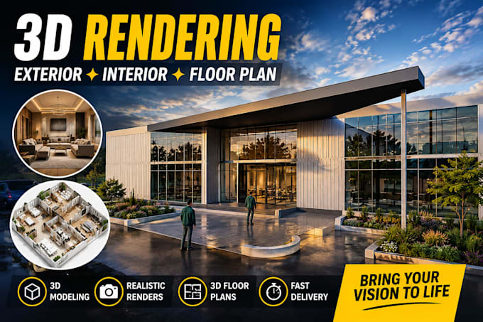 design and render the 3d exterior of your building or house
