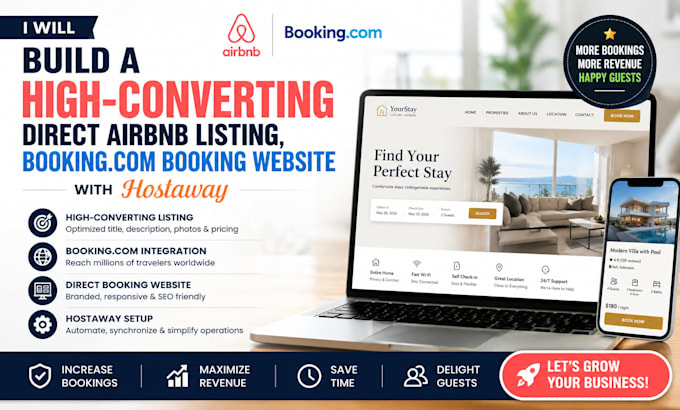 build a high converting direct booking website with hostaway
