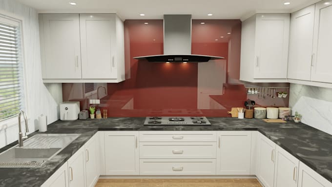 design modern 3d interior modeling and realistic rendering